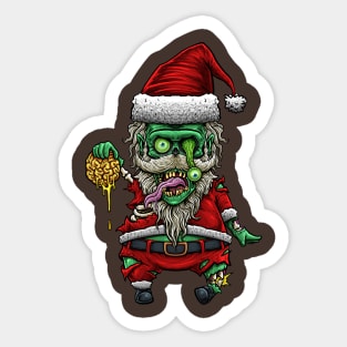 Monster santa claus ( zombie ) Sticker